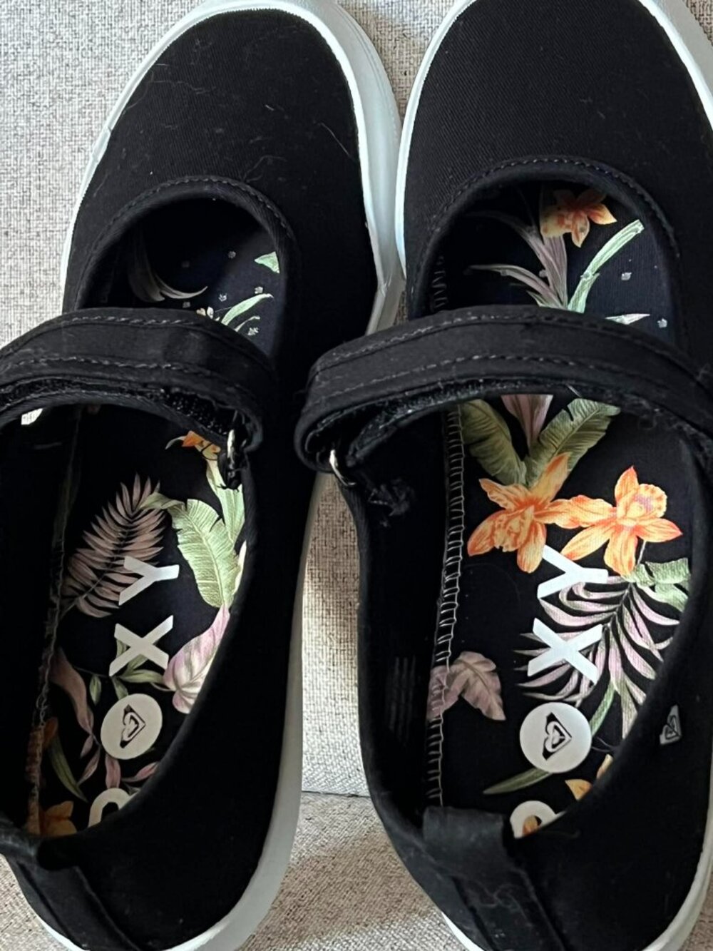 Roxy Sunfari Mary Janes Ballerina Flats Black/Floral Size 9.5 - Picture 2 of 10